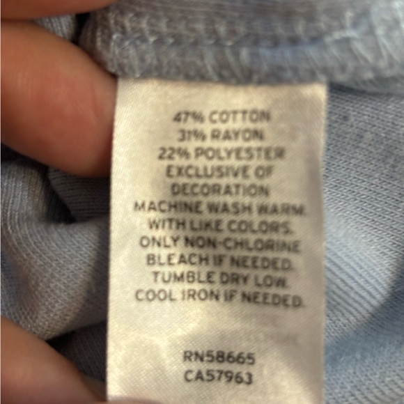 BP NORDSTROMS Blue Terry Cloth Cropped Tank Top, Scoop Neck - Picture 5 of 7